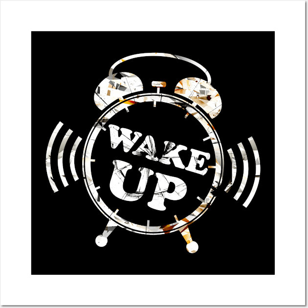 Alarm clock wake up for dark color t-shirt Wall Art by INDONESIA68